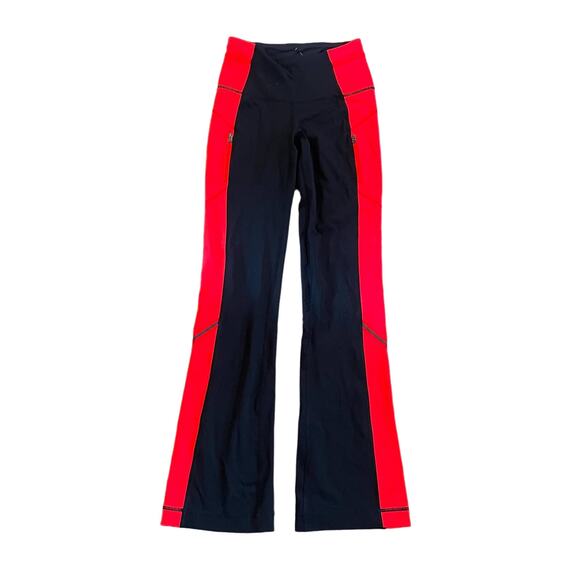 Lululemon Athletica Run Ice Queen Pant Black Love Red Athleisure Yoga Active - Picture 1 of 5